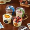 50Pcs Round Yogurt Cups Disposable Party Cups  for Holding Ice Cream Jelly Yogurt and Mousse