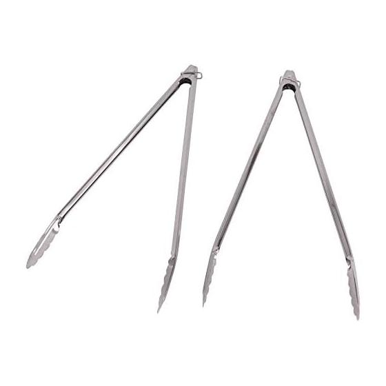 CAPTAIN STAG Barbecue Tongs, Versatile Tongs, Long Tongs with Stopper, Stainless Steel Rest M-7635/M-7636/UZ-13219/UZ-13220