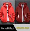Reflective Zipper Windbreaker: Men's Plus Size Spring/Autumn Custom Print Trendy Jacket