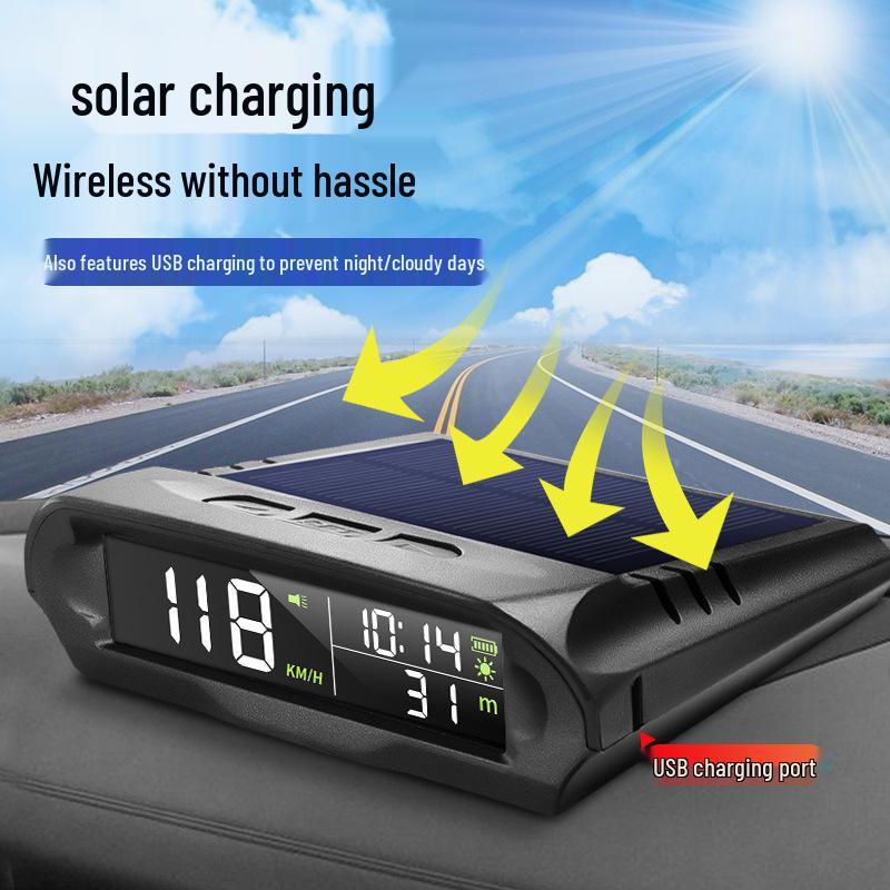 Wireless GPS Car HUD: Satellite Speed, Odometer, Altitude & Temperature Display