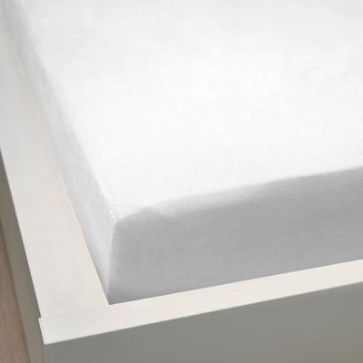 Fitted Sheet - UT - 140x190 Cm - 100% Stretch Jersey - Color White - Machine Washable