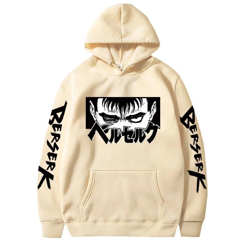 Japan Anime Berserk Harajuku Guts Eyes Manga Hoodies Sweatshirt Gothic Winter Pullover Fashion Long Sleeve Men Sweatshirt