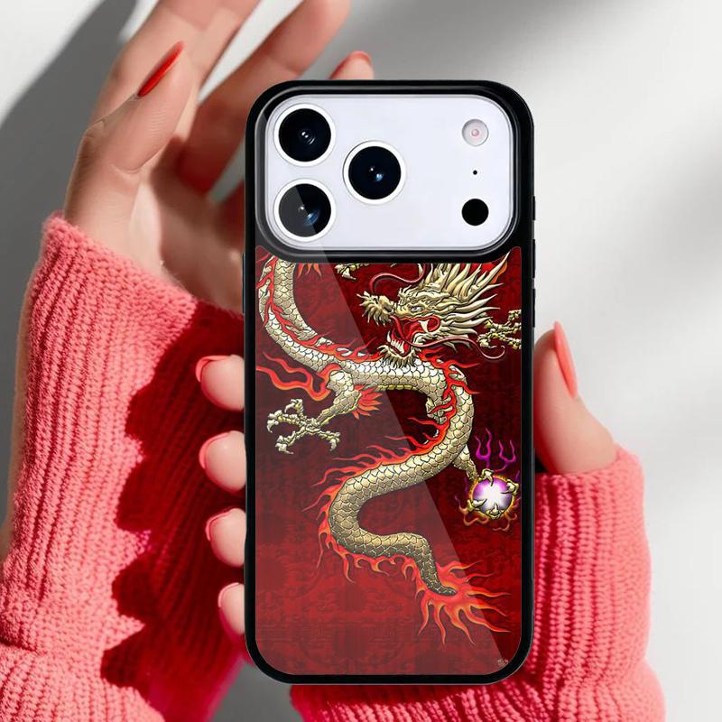 Asian Chinese Dragon Phone Case for iPhone 17 16 15 14 13 Pro Max Back Cover for 12 11 Pro Coque