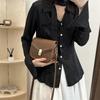Fashionable Retro Small Square Shoulder Bag For Women In Stylish Black White And Brown