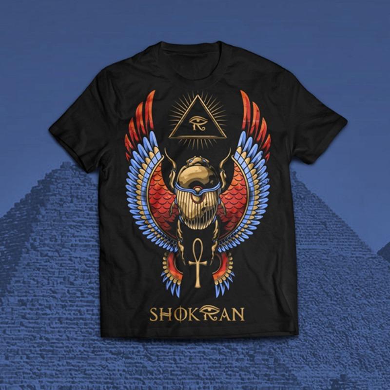 Shokran Band T-Shirt Men's Summer Street Crew Neck Short Sleeve Cotton Comfortable Loose Harajuku Men's and Women's Clothing