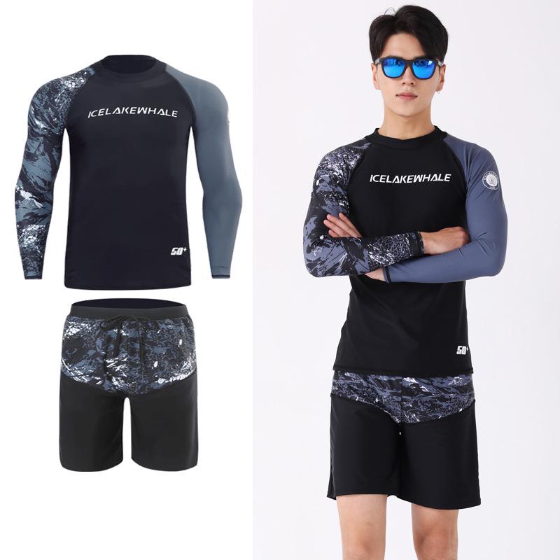 Unisex Sun Protection Quick-Dry Two-Piece Wetsuit for Snorkeling & Surfing