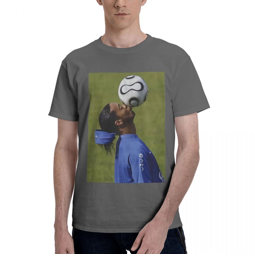 Ronaldinho 100 Cotton Casual Breathable Confortable Top Short Sleeve TShirt Tshirts Men