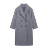 Kaslead New Arrival Women's Clothing Fashion Style Fashion Minimalist Elegant Decorated Row Button Lapel Long Woolen Coat