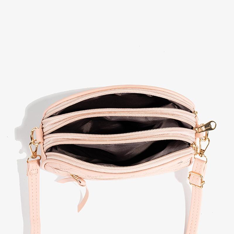 Three Zipper Rhombus Camera Bag Fashionable Large Capacity New Ladies Side Zipper Casual Messenger Bag