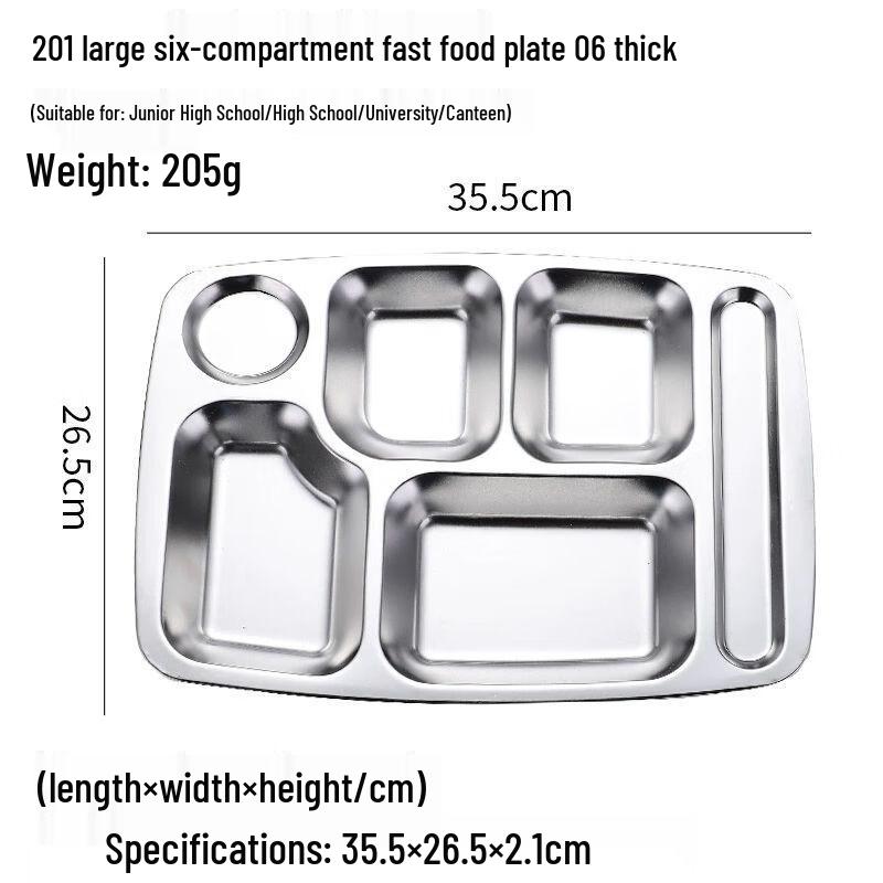 Stainless Steel Divided Lunch & Dinner Tray