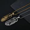 2023 New European & American Men's Punk Feather Wing Necklace