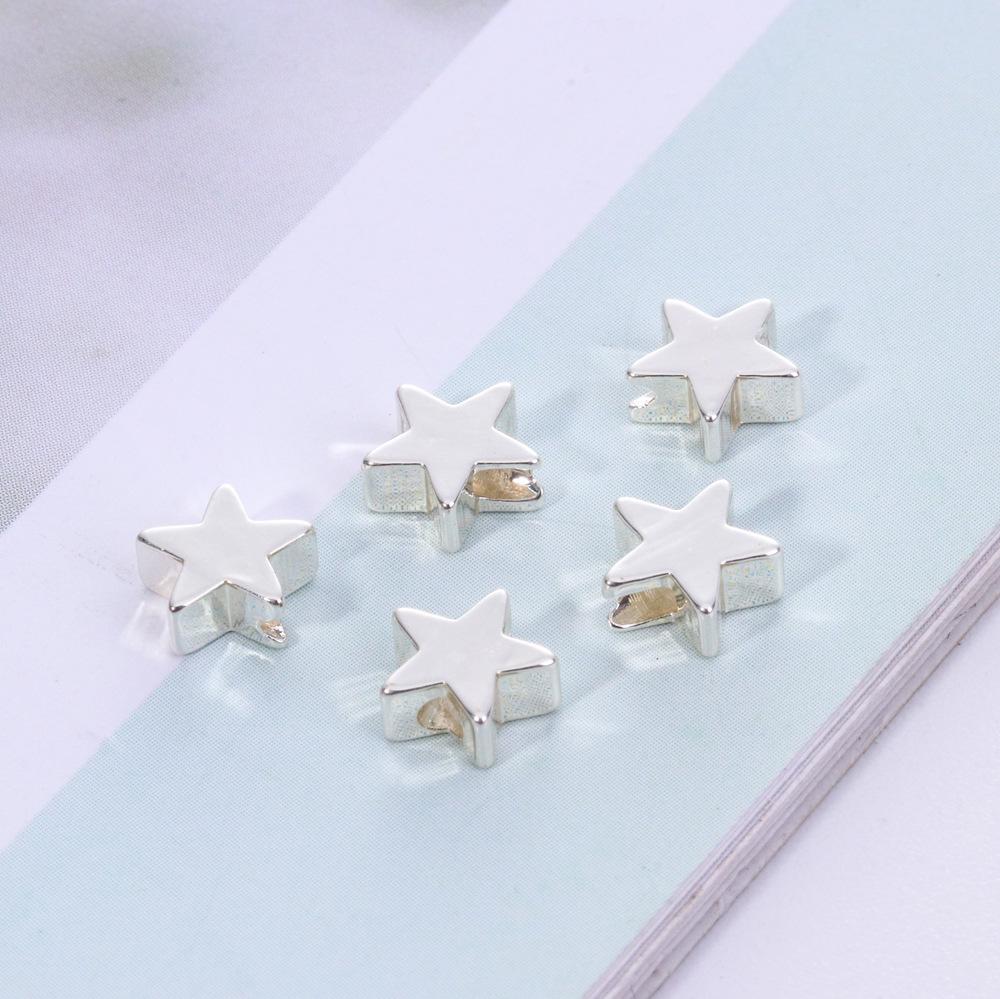 6mm Five-Pointed Star Spacer Beads for Handmade Necklaces and Bracelets - Mini Smooth DIY Jewelry Accessories
