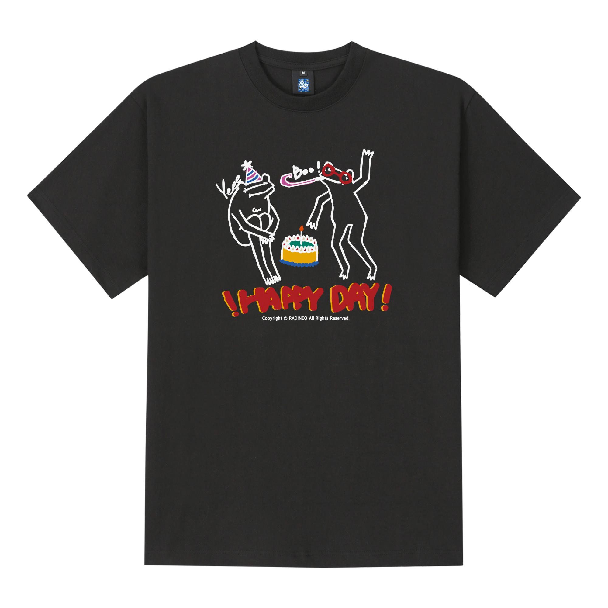 Radineo Happy Day Short Sleeve T-Shirt Black L