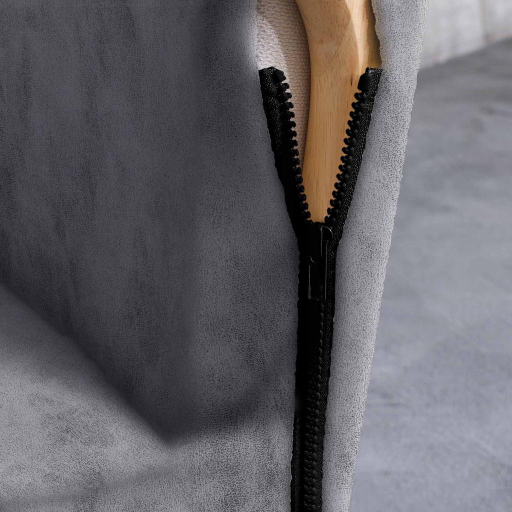 Finka Armchair Cover, Gray, Thick Velvet