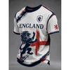 2026 Edition England Fans Football Training T-Shirt - 3D Digital Printing - Comfortable and Breathable - Family Clothing