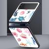 Phone Case for Samsung Galaxy Z Flip 3 4 5 6 7 Folding Black Shell For Samsung Z Flip4 Flip5 PC Hard Cover Ocean Life Theme