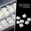 500PCS Kurze Nagelspitzen Acrylnägel Klare falsche Nagelspitzen Kurze künstliche Spitzen für DIY Nail Art Maniküre mit Box