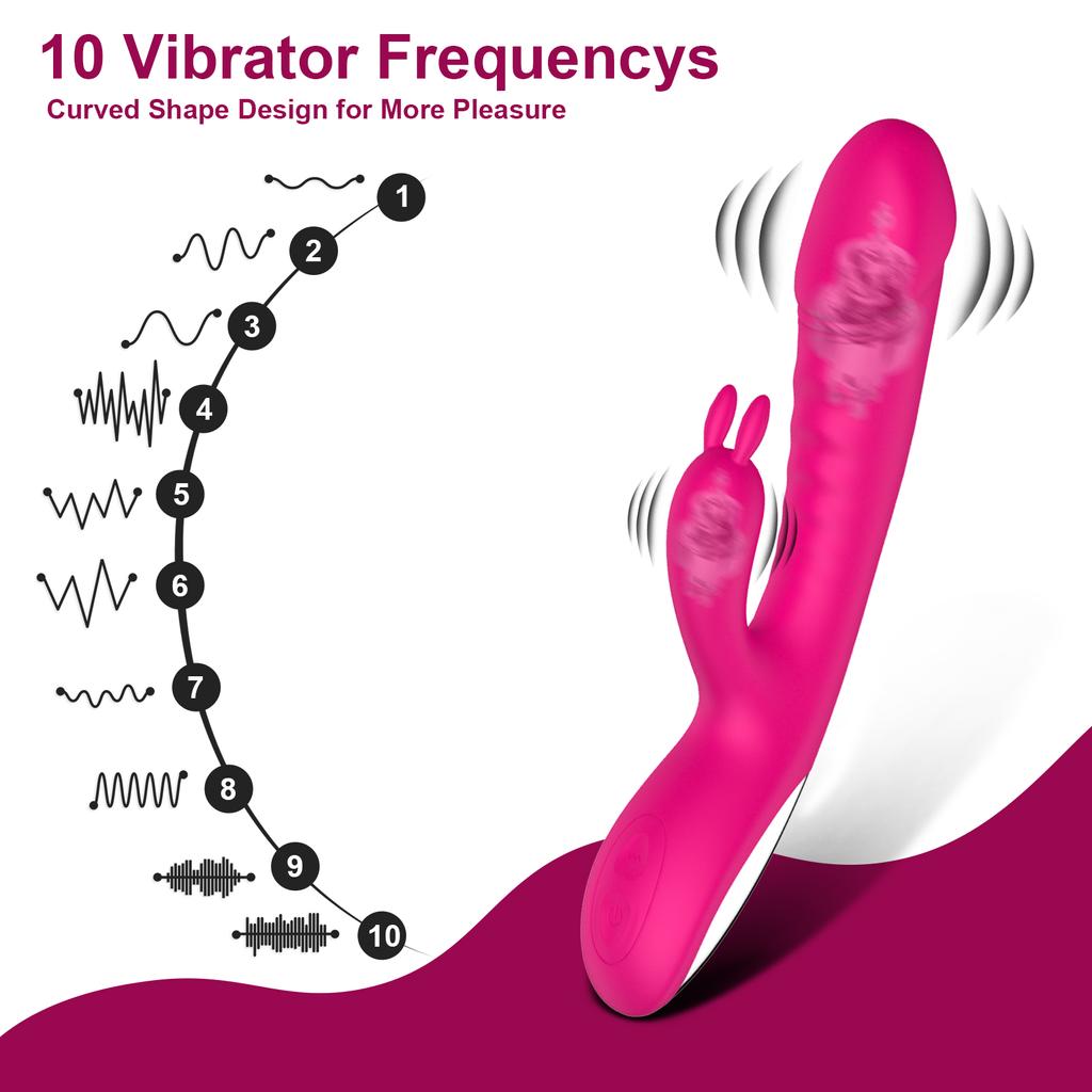 Králičí klitorální stimulátor G bodový vaginální masážní přístroj Žena masturbátor dildo vibrátory Sexuální hračky pro ženy