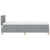 Box Spring Bed with Pillows Light Gray 80 x 200 cm Fabric