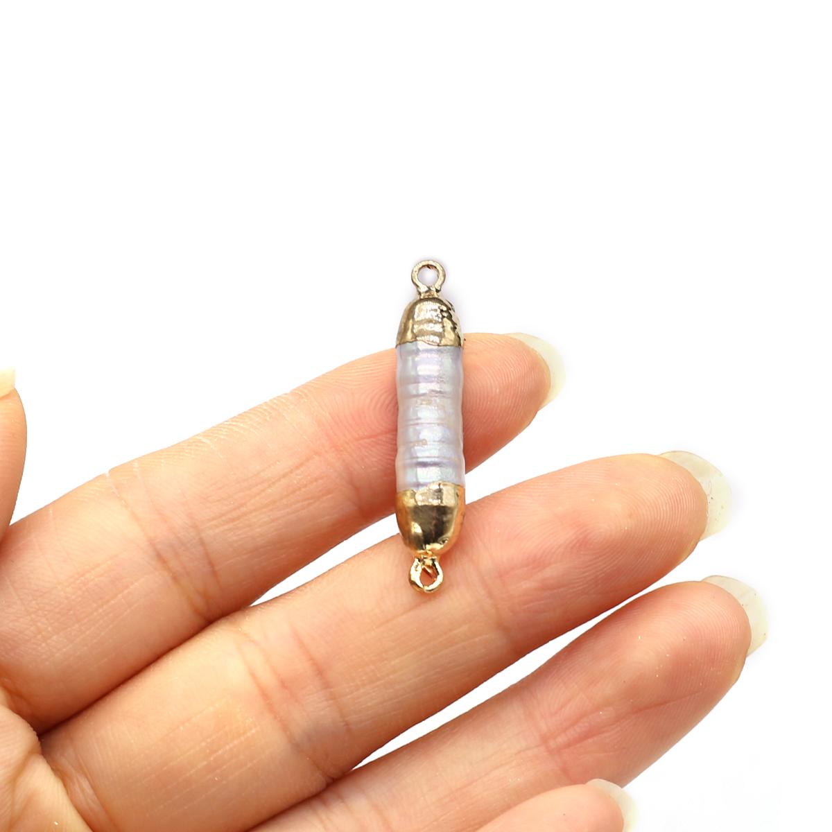 

1 шт., богемные мини роскошные высококачественные искусственные жемчужные подвески-коннекторы для самодельных уникальных ожерелий, браслетов, аксессуаров для ножных браслетов, изготовления ювелирных изделий 1Pc/34×8mm