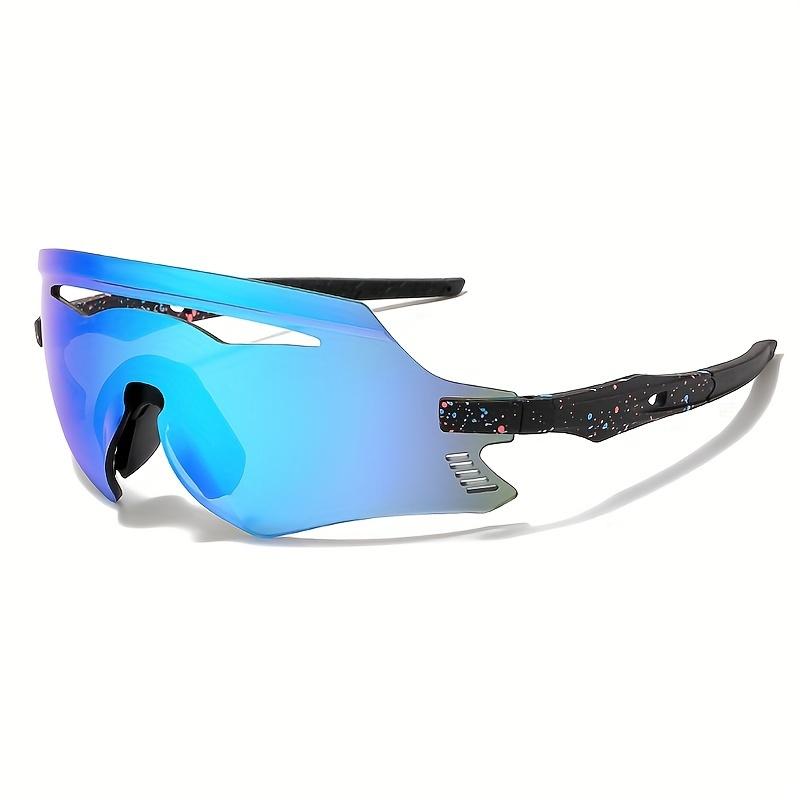 

1pc Unisex Rimless Sports Sunglasses, Fashionable Mask Design Anti-Glare Polarized TAC Lens for Climbing,Windproof for Running