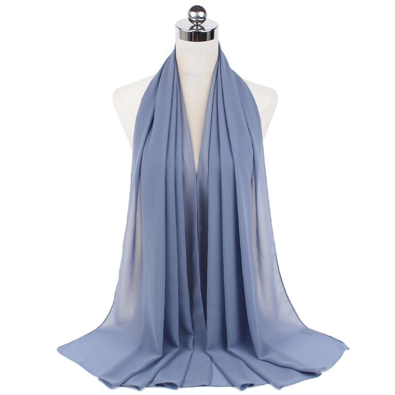Women Muslim Chiffon Hijab Scarf Shawls Modal Cotton Jersey Hijabs Plain Soft for Ramadan Lady Voile Head Wraps Islamic Turban