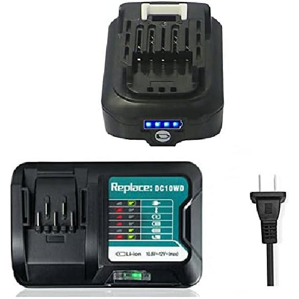 DC10WD DC10SB 10.8V & 12V Charger, Compatible with Makita 12V Charger CXT BL1021B BL1016 BL1041B 197339-1 197406-2 BL1040 BL1040B BL1015B Batteries