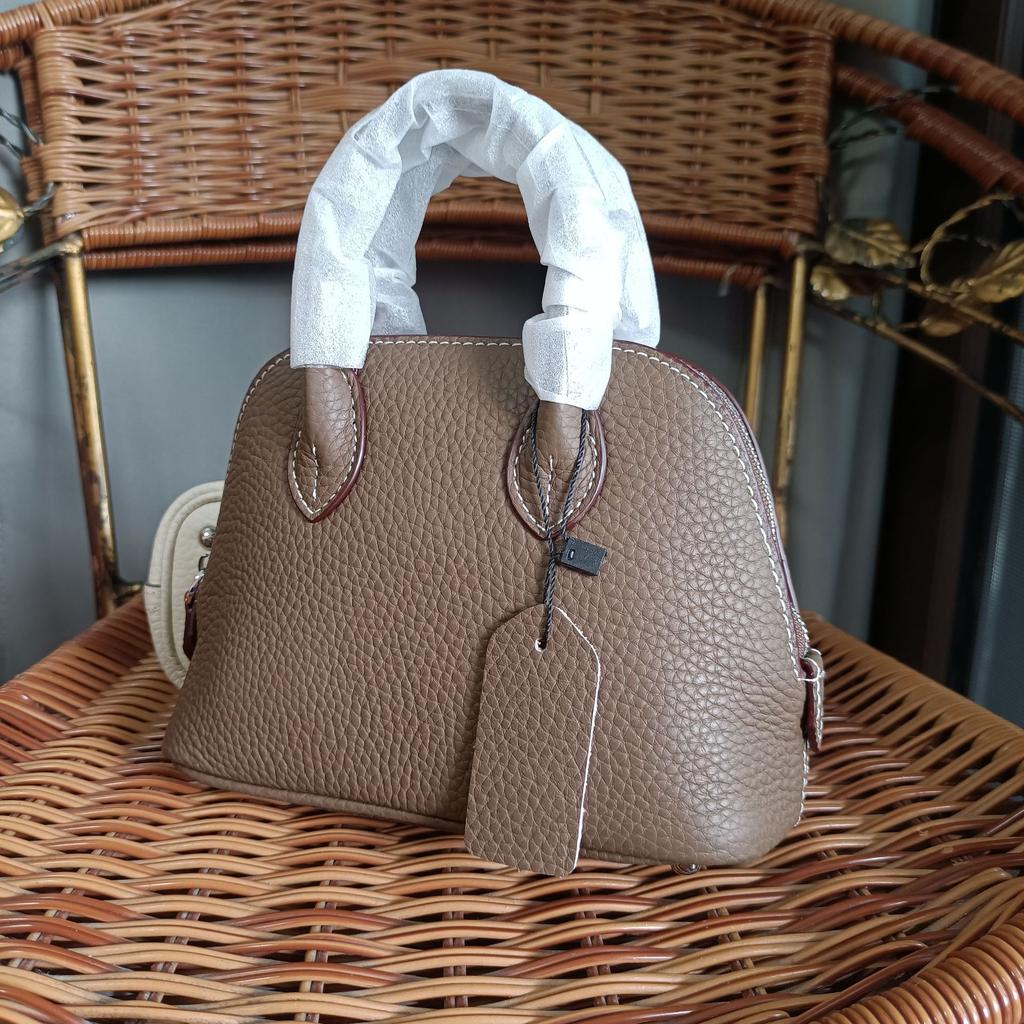 Handheld Crossbody Bowling Bag Neue Bolide Bag Reißverschluss Mini Head Leder Umhängetasche Klassische Shell Bag