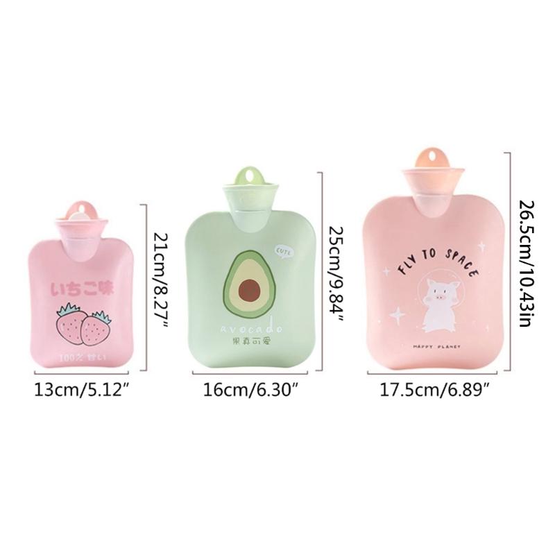 Cartoon Hot Water Bottle Large Hot Water Bag with Cover Cold-proof Heat Preservation Hot Water Bottle for Winter Warm