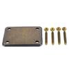 Electric Guitar Neck Plate Bass Reinforcing Metal Accessories 4 Holes with Screws