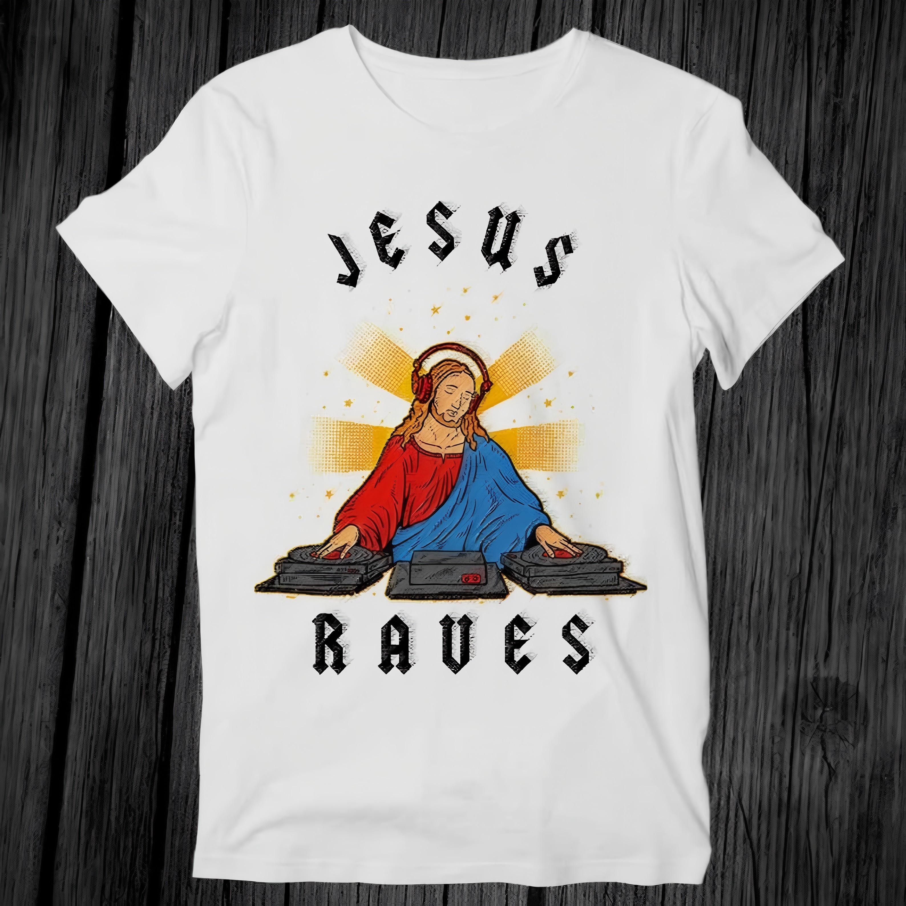 

DJ Jesus Raves T Shirt Unisex Adult Mens Womens Gift Cool Music Fashion Top Cotton O-neck Classic Vintage Clothes Retro Tee 5XL різнокольоровий