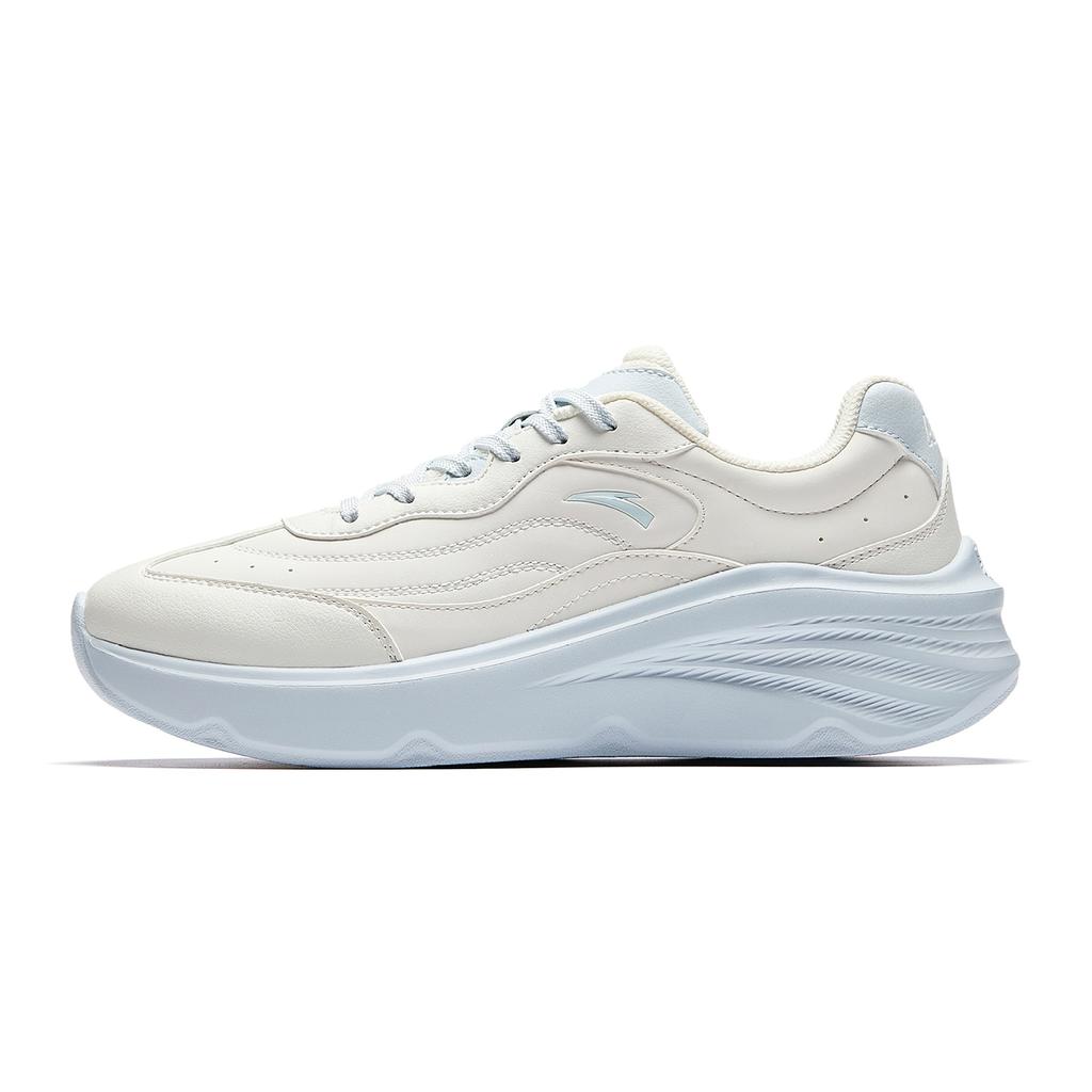 Anta Mambo Cushioning Abrasion Resistant Lightweight Low top Casual Shoes Women's White Blue 922548887-3