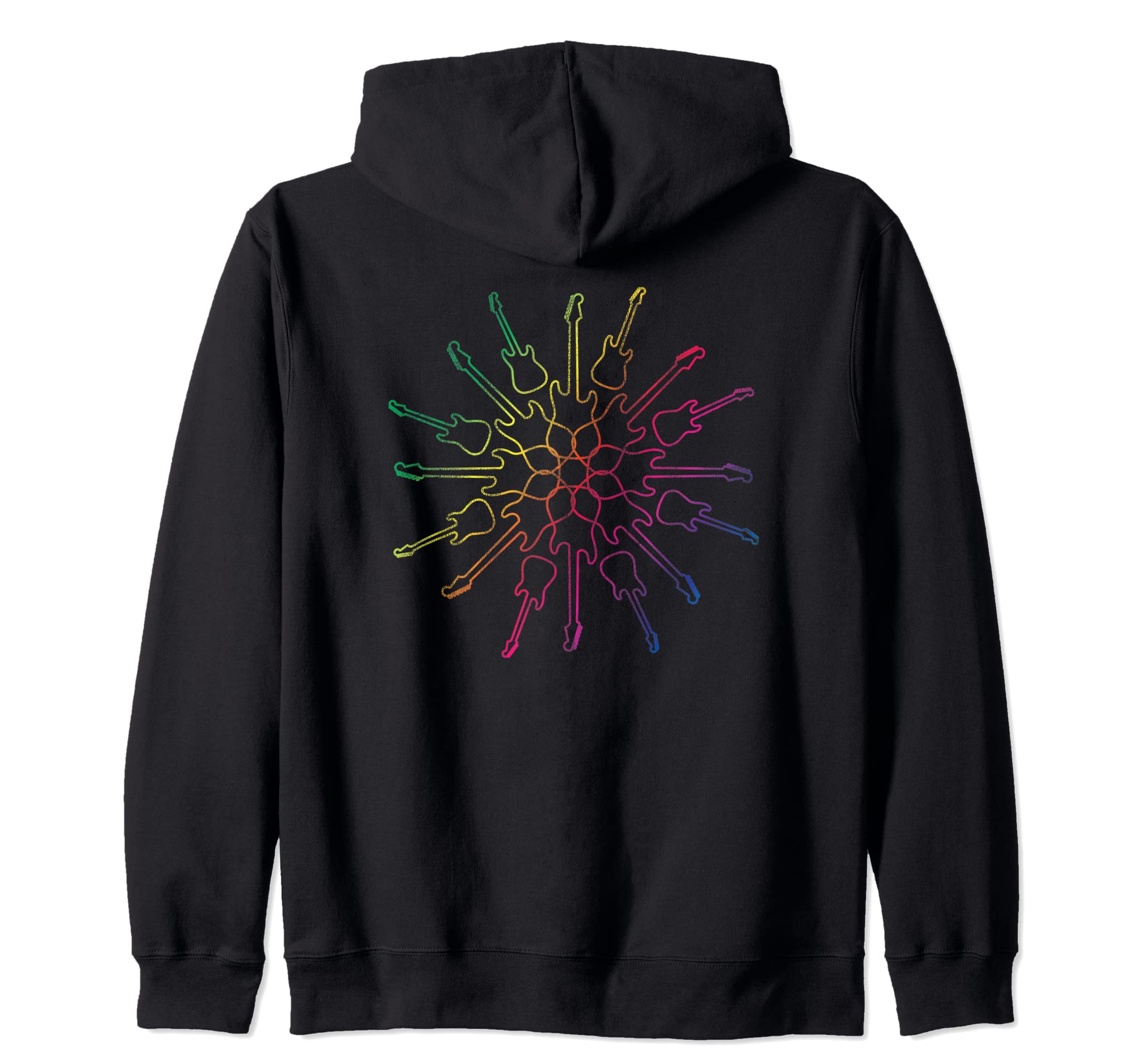 

Colored Kaleidoscope Pattern Electric Guitar Gift Zip Hoodie