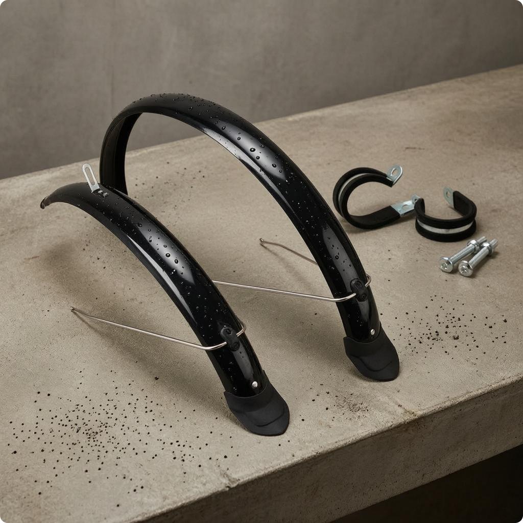 Full Coverage Mudguard Set Mounting Hardware Plastic Bike Mudguards Front And Rear Bike Mudguard Anti-Splash Front Mudguard