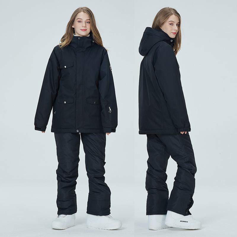 Men's and Women's Winter Ski Suit: Snowboard Jacket and Pants Set, Warm and Thickened for Outdoor Snow Sports.