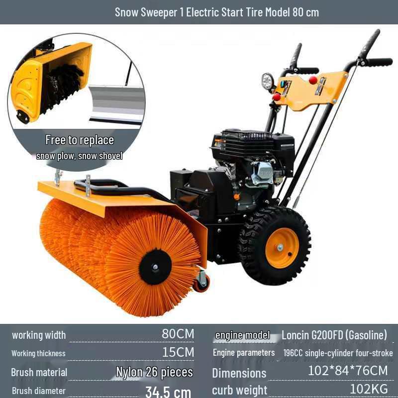 Multifunctional Snow Remover: Hand-Push/Ride-On for Community, Property, or Greenhouse Use
