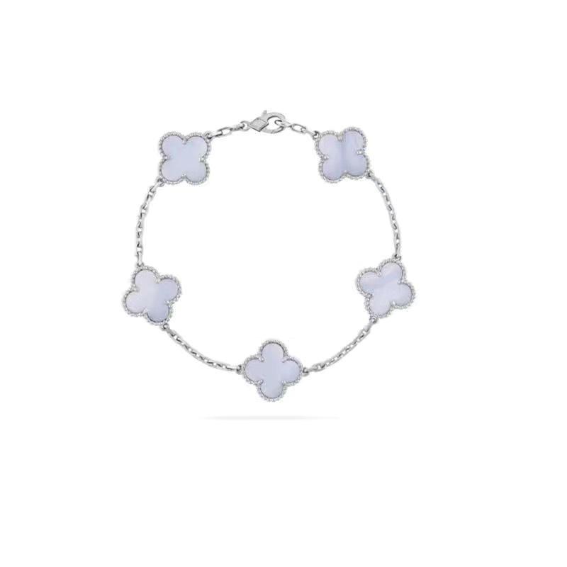 New Arrival Four-leaf Clover Bracelet Natural Mother-of-pearl Agate Accessible Luxury Women's Bracelet