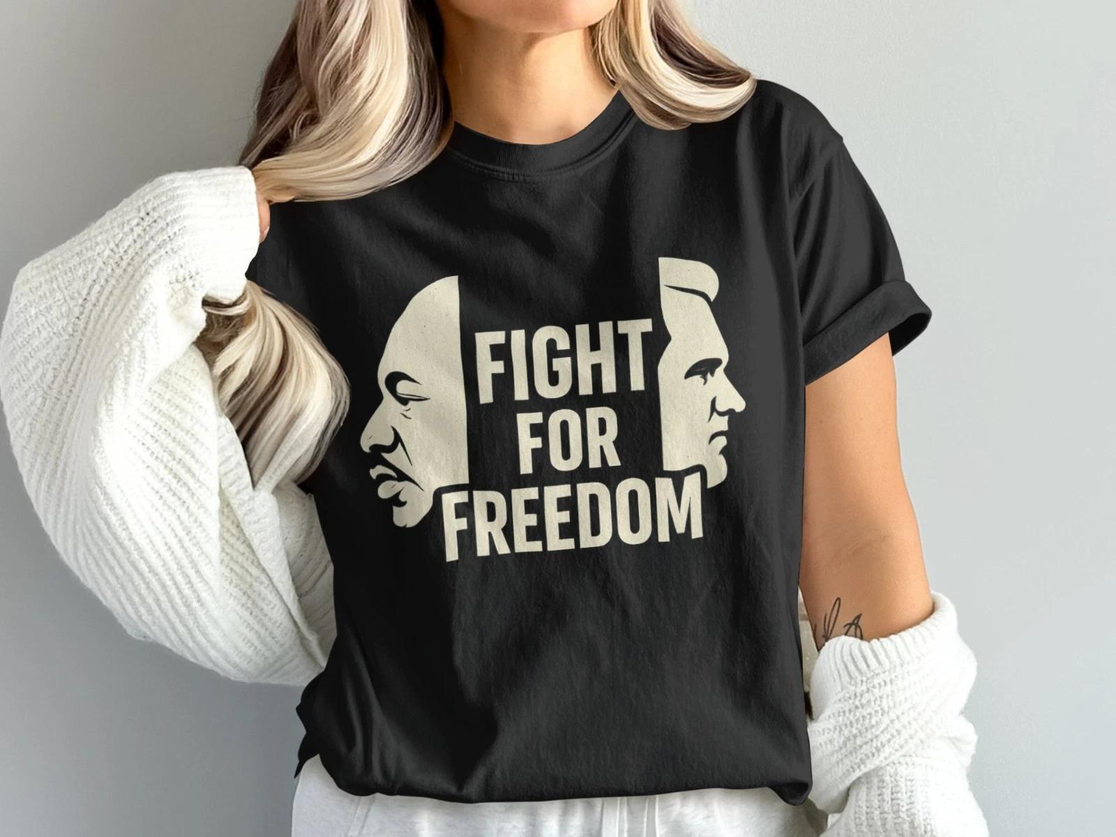 Charlie Kirk MLK Quote Shirt Fight For Freedom American Patriot RIP Justice Tee XL