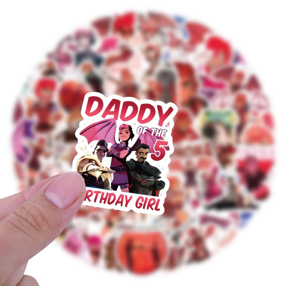 60pcs Nimona Stickers Graffiti Stickers for DIY Luggage Laptop Skateboard Motorcycle Bicycle Sticker