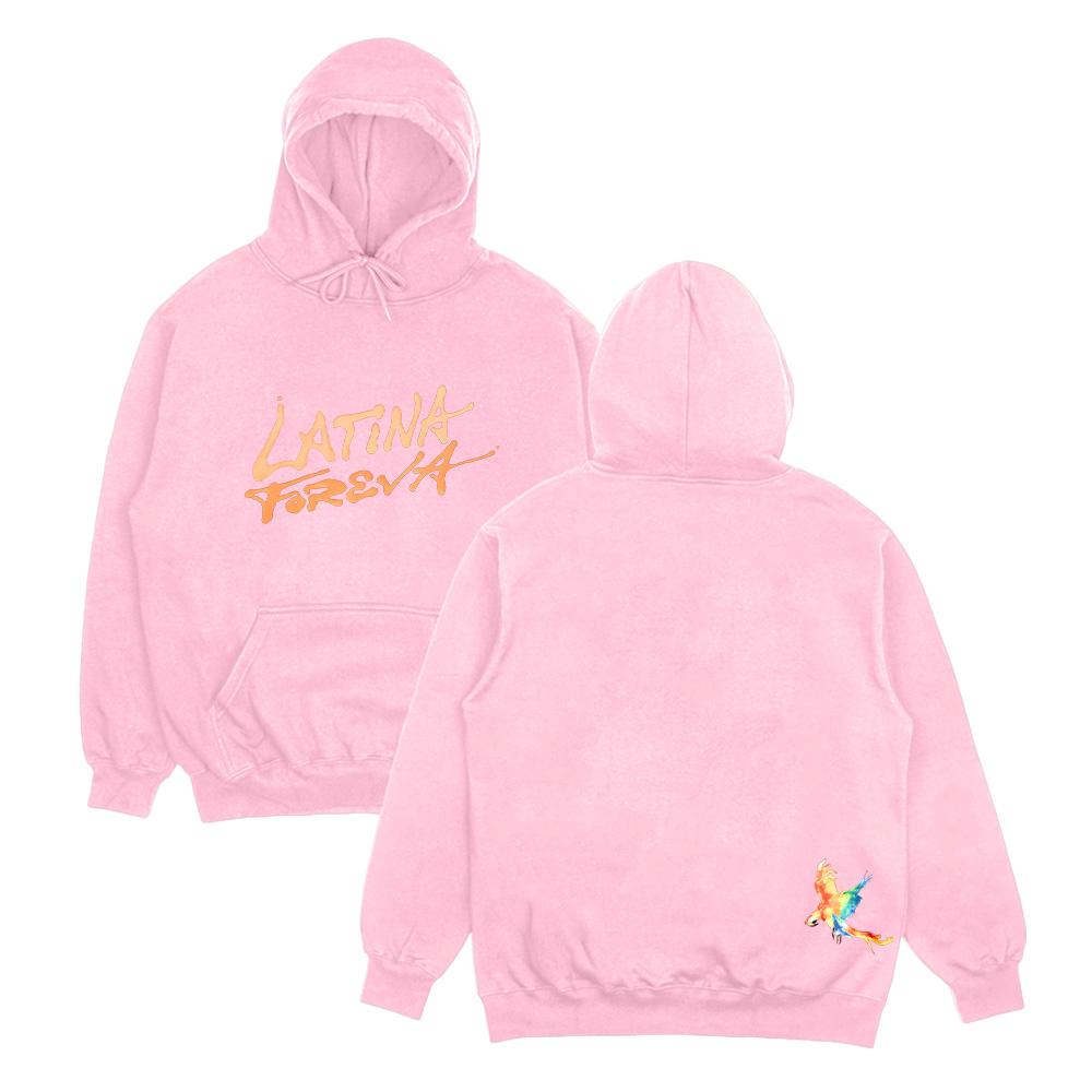 

Karol G Latina Foreva Hoodie Fashion Casual Women Long Sleeve High Street Hooded Sweatshirts Streetwear Loose Pullover Retro Tops jackets Anime Hoodie M рожевий