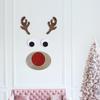 Christmas Door Window Stickers Felt Cloth Cartoon Snowman Santa Claus Elk Wall Sticker For Winter Xmas New Year Decoration Decal