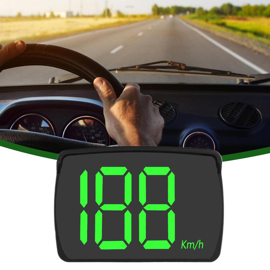 GPS Speedometer Auto HUD Gauge Digital Display Real-Time Windshield GPS Speedometer for Dashboard Offroad Vehicle Taxi Racing