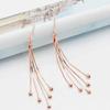Purple Gold Snake Bone Fringed Earrings Simple Personality Luxury Temperament Rose Gold Plated Earrings