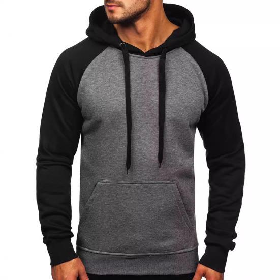 

Мужское худи с рукавами реглан, повседневное худи-пуловер, спортивная толстовка с капюшоном, карманом-кенгуру и кулиской для тренажерного зала и уличной одежды XL