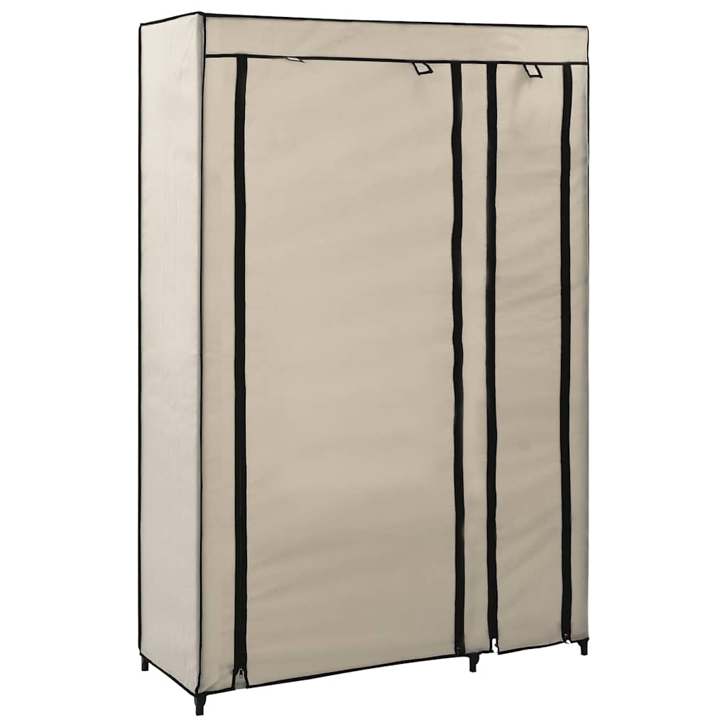 Faltgarderobe Creme 110 x 45 x 175 cm Stoff