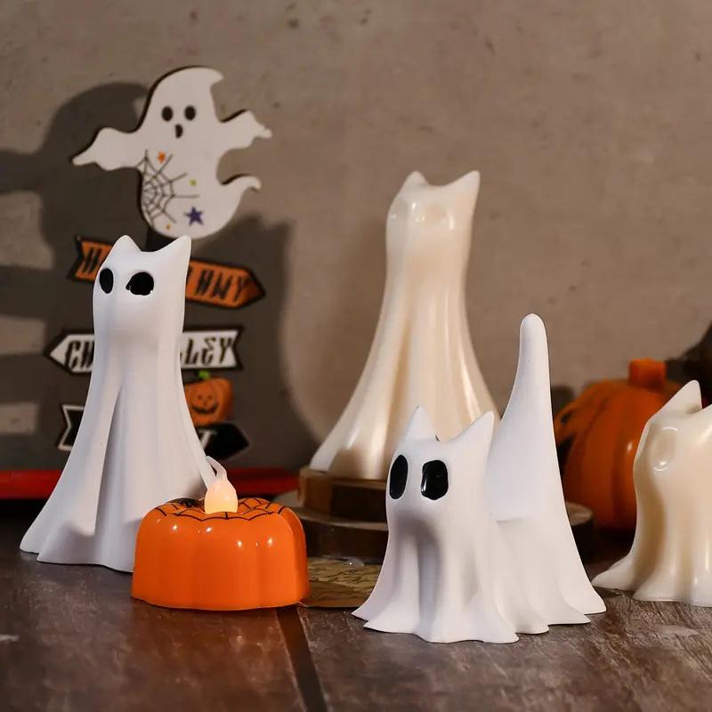 Halloweenowy Duch Kot Figurka Forma Silikonowa DIY Świeca Aromaterapia Gips Żywica Formy Nawiedzony Wystrój Dekoracje Halloween