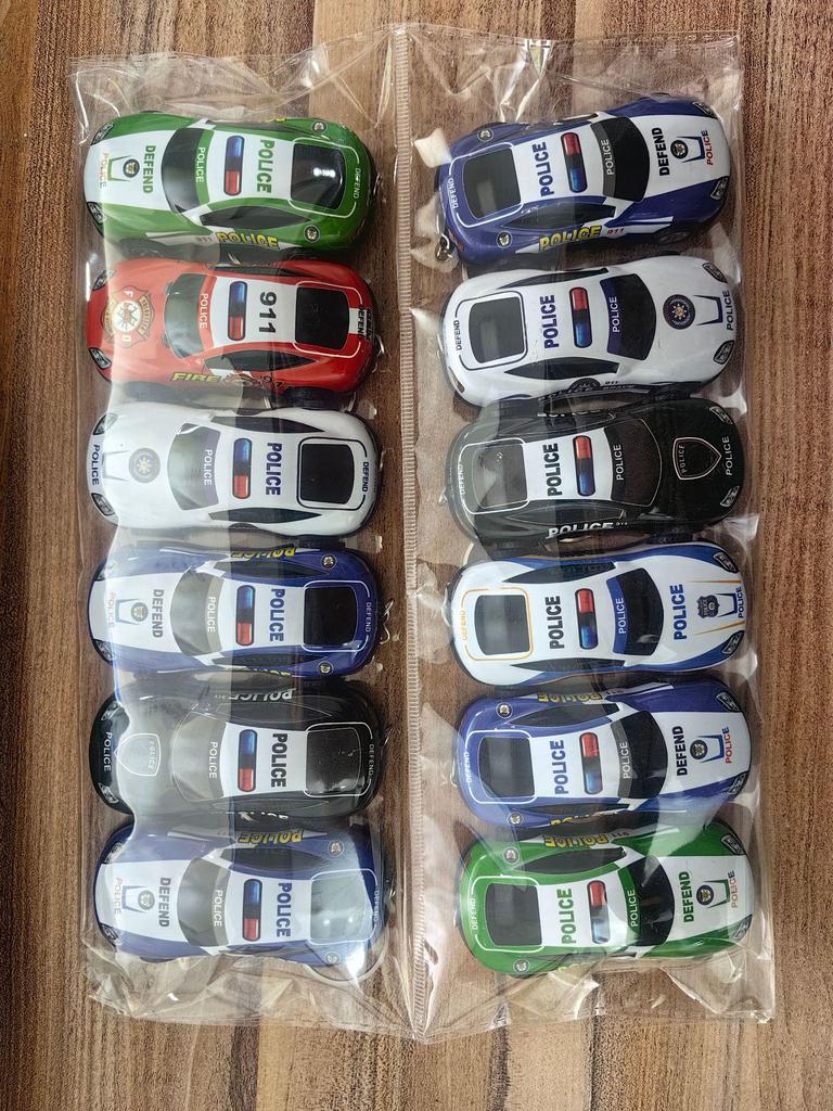 Kindergarten Back-to-School Toy: Pull-Back Car Set - Engineering & Military Vehicles in Individual Packaging