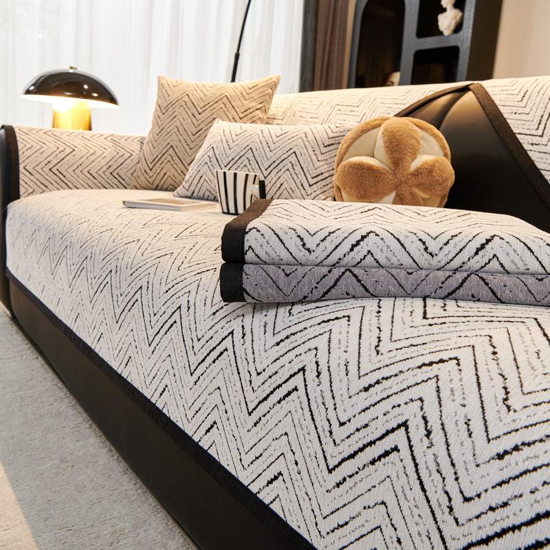 Corrugated Chenille Sofa Cushion, Universal In All Seasons, Light Luxury, High-End Non-Slip Seat Cushion, High-End Sofa Cover