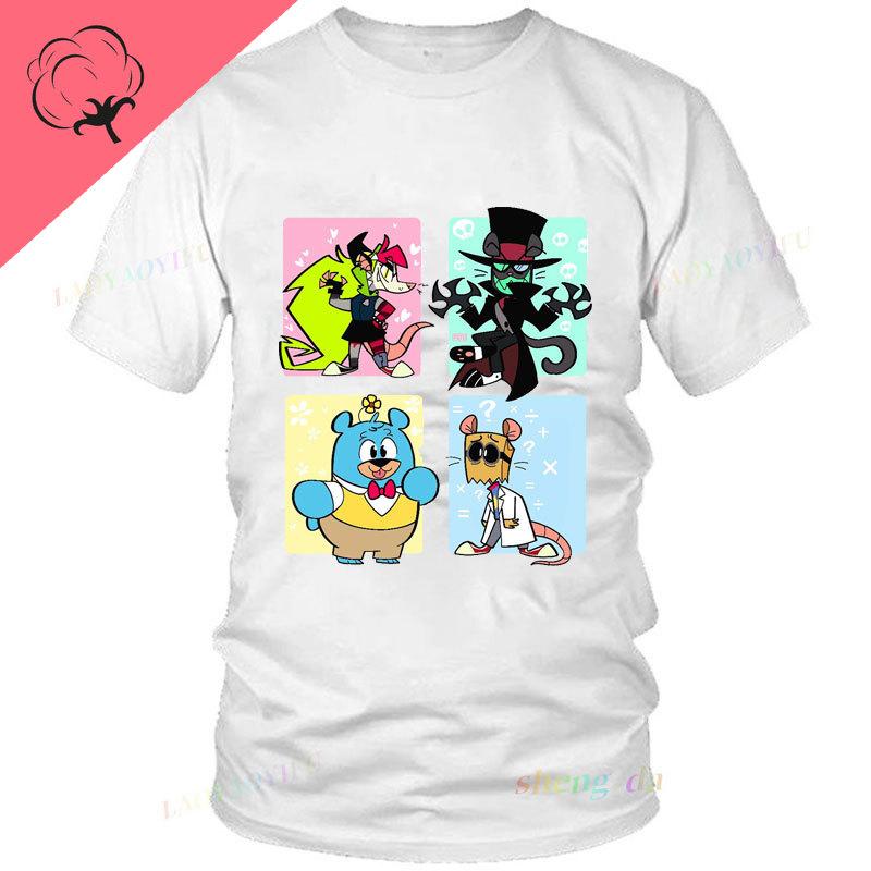 Mexico Cartoon Villainous Black Hat Casual Funny Graphic T Shirts Hot Sale Cotton Short Sleeve Streetwear Harajuku Top