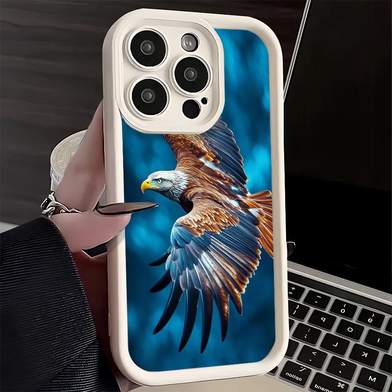 Phone Case for iPhone 17 Air 16E 15 16 Pro Max Bald Eagle Cool Cover 14 Plus 13 12 Mini Soft Shell Silicone Fundas
